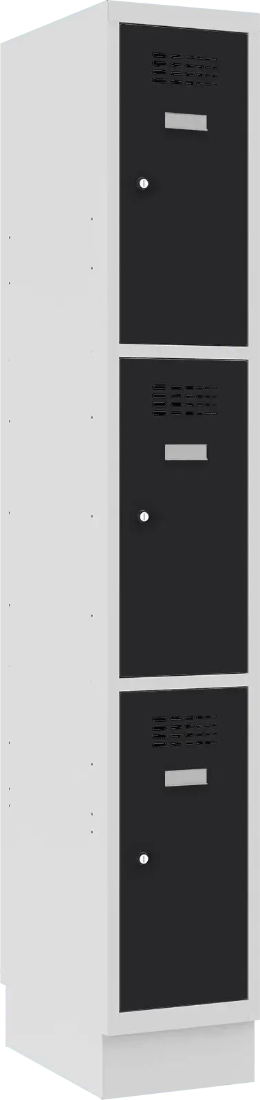 Metāla skapis Classic 1R ar cokolu 3 nodalījumi - Ergostock.lv