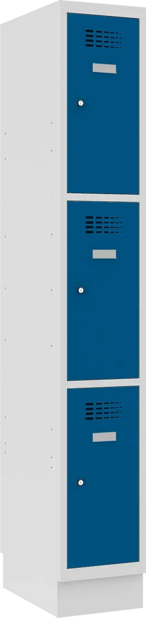 Metāla skapis Classic 1R ar cokolu 3 nodalījumi - Ergostock.lv