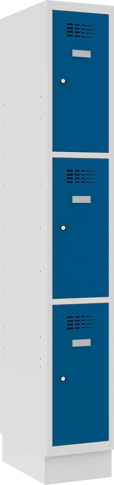 Metāla skapis Classic 1R ar cokolu 3 nodalījumi - Ergostock.lv