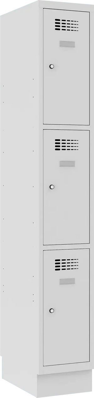 Metāla skapis Classic 1R ar cokolu 3 nodalījumi - Ergostock.lv