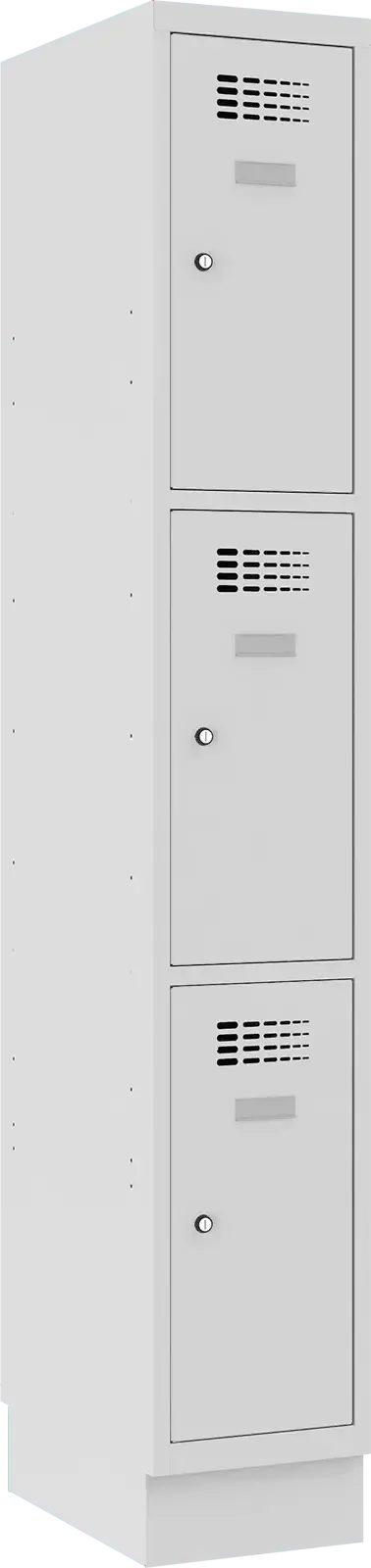 Metāla skapis Classic 1R ar cokolu 3 nodalījumi - Ergostock.lv