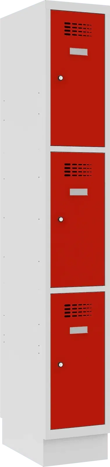 Metāla skapis Classic 1R ar cokolu 3 nodalījumi - Ergostock.lv