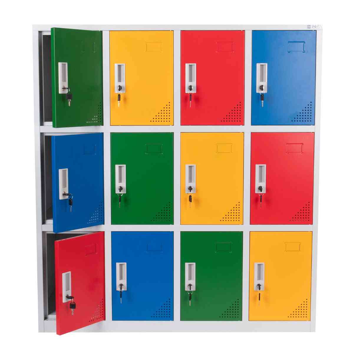 Metāla skapis RIO Color, 12 nodalījumi