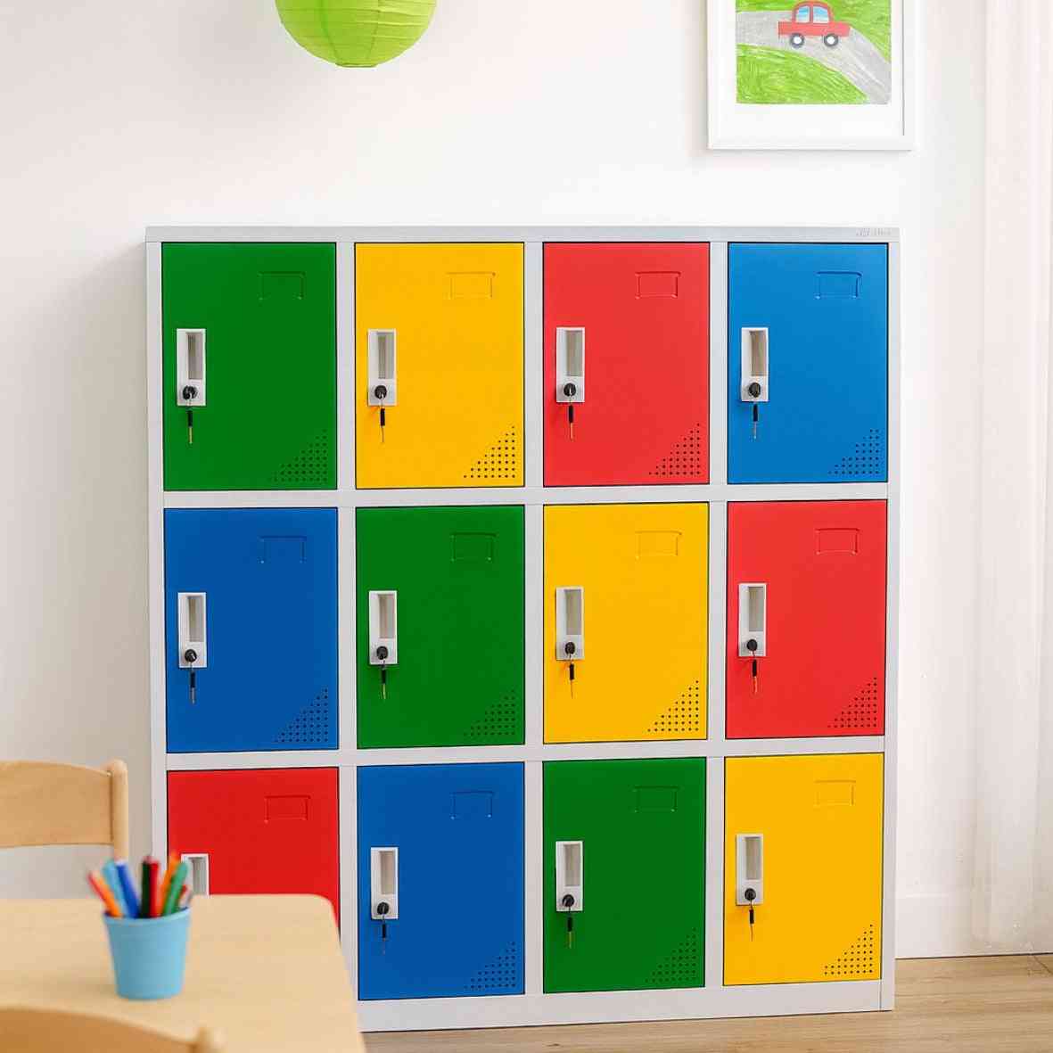 Metāla skapis RIO Color, 12 nodalījumi