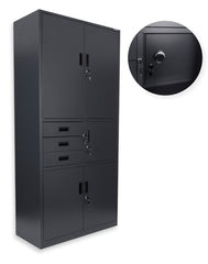 Metāla uzglabāšanas skapis ar seifu Brooklyn