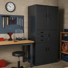 Metāla uzglabāšanas skapis ar seifu Brooklyn