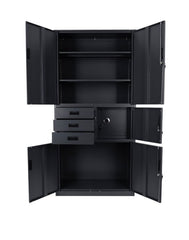 Metāla uzglabāšanas skapis ar seifu Brooklyn