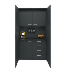 Mini biroja virtuve Ergostock Graphite Black-Ergostock