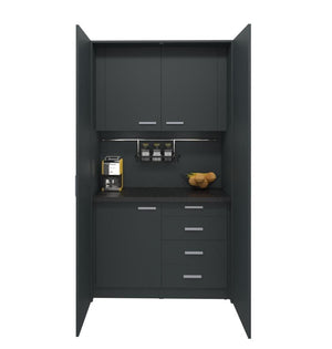 Mini biroja virtuve Ergostock Graphite Black-Ergostock