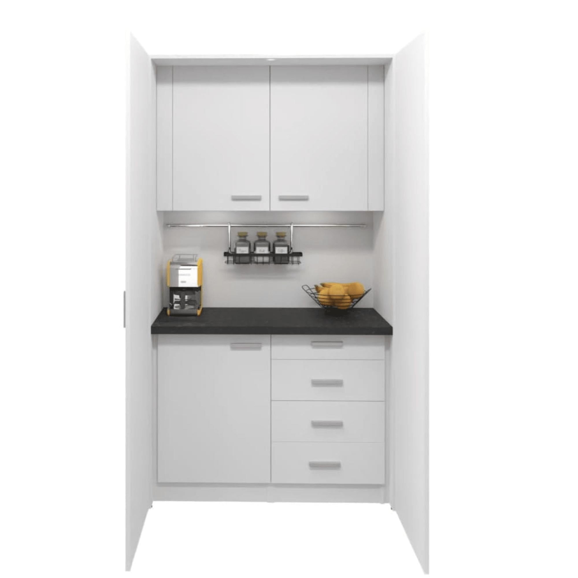 Mini biroja virtuve Ergostock White - Ergostock.lv