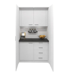 Mini biroja virtuve Ergostock White - Ergostock.lv