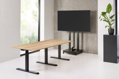 Mobils TV/monitora stends, 40- 85 collu iekārtām, augstumā regulējams, ar pulti