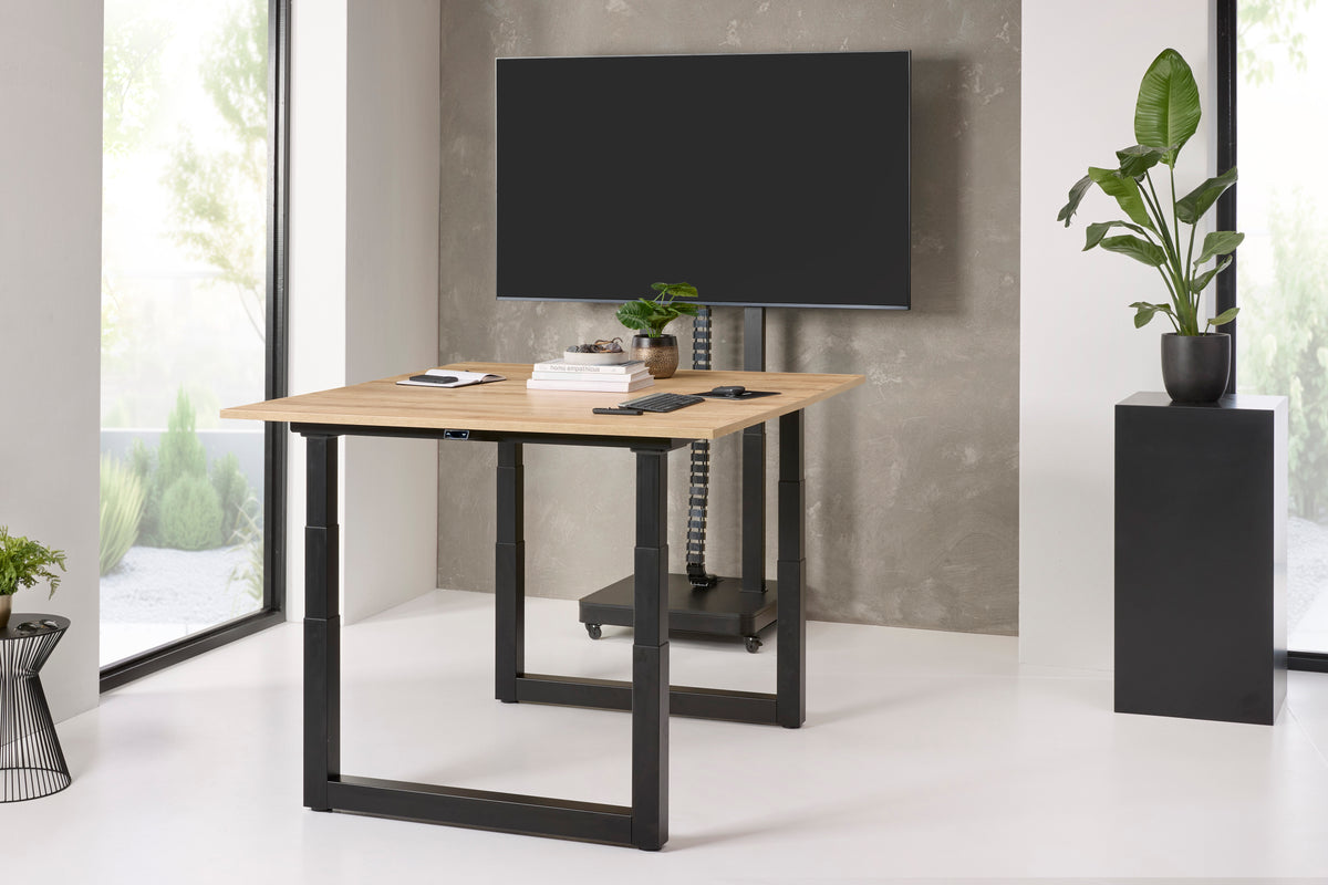 Mobils TV/monitora stends, 40- 85 collu iekārtām, augstumā regulējams, ar pulti