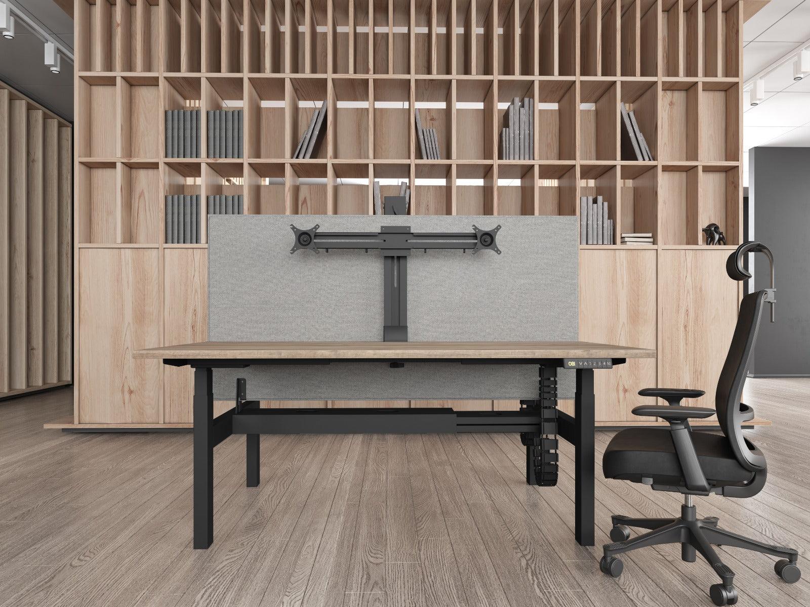 Monitora turētājs Manual Double - Ergostock.lv