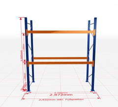 Palešu plaukts Schulte pamatsekcija dziļums 1100 mm - Ergostock.lv