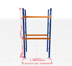 Palešu plaukts Schulte pamatsekcija dziļums 1100 mm - Ergostock.lv