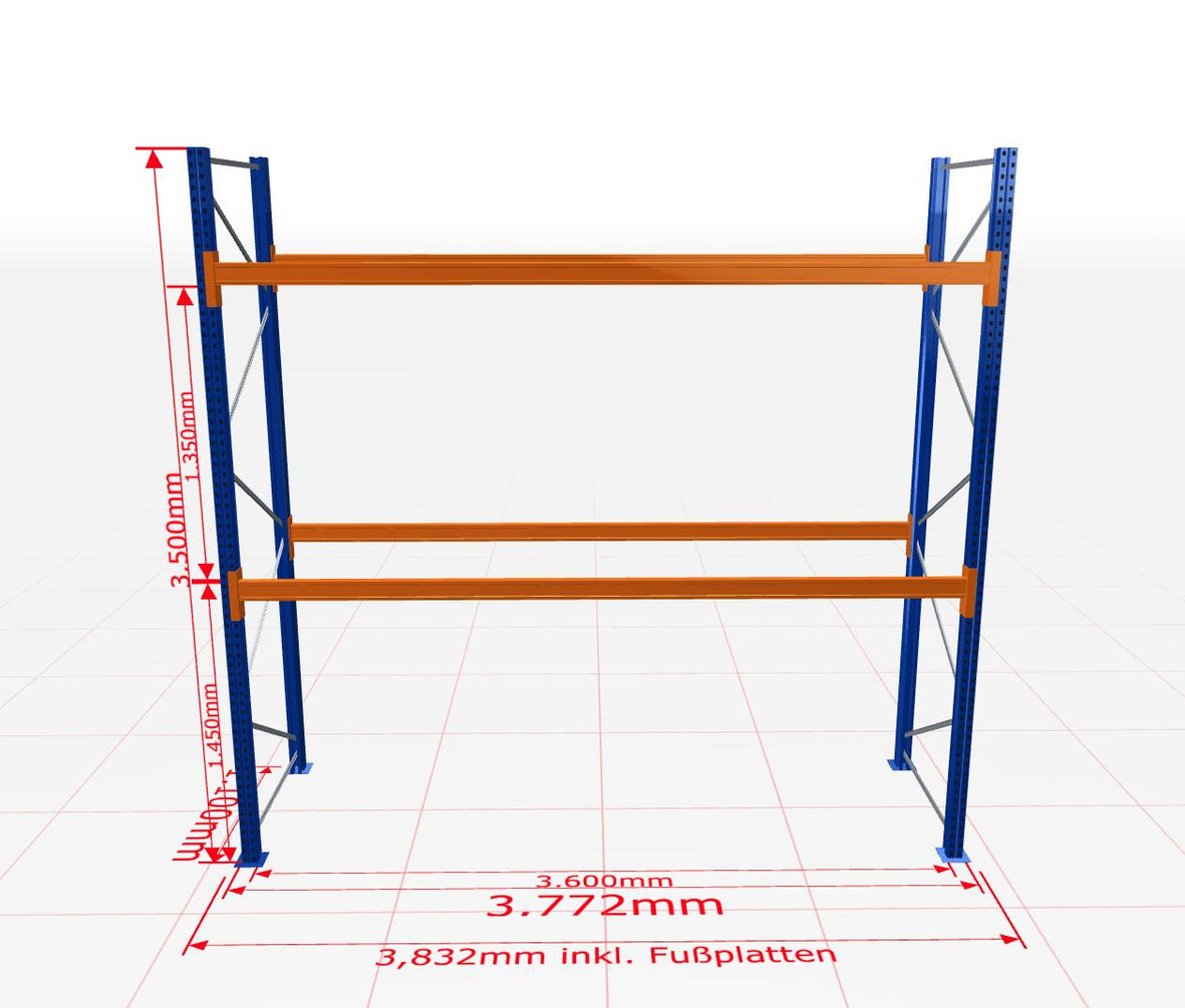 Palešu plaukts Schulte pamatsekcija dziļums 1100 mm - Ergostock.lv