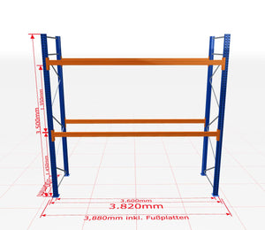 Palešu plaukts Schulte pamatsekcija dziļums 1100 mm - Ergostock.lv
