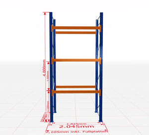 Palešu plaukts Schulte pamatsekcija dziļums 1100 mm - Ergostock.lv