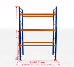 Palešu plaukts Schulte pamatsekcija dziļums 1100 mm - Ergostock.lv