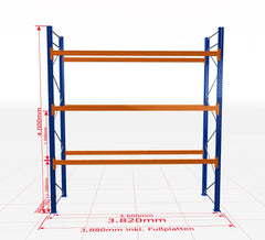 Palešu plaukts Schulte pamatsekcija dziļums 1100 mm-Ergostock