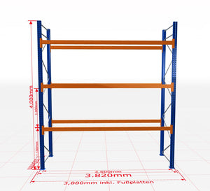 Palešu plaukts Schulte pamatsekcija dziļums 1100 mm-Ergostock