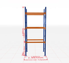 Palešu plaukts Schulte pamatsekcija dziļums 1100 mm-Ergostock
