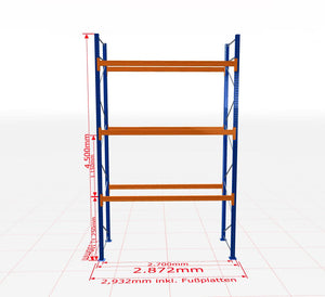 Palešu plaukts Schulte pamatsekcija dziļums 1100 mm-Ergostock