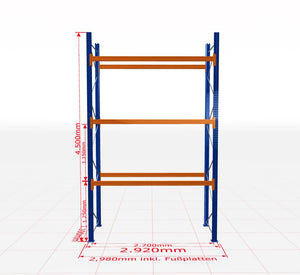 Palešu plaukts Schulte pamatsekcija dziļums 1100 mm-Ergostock