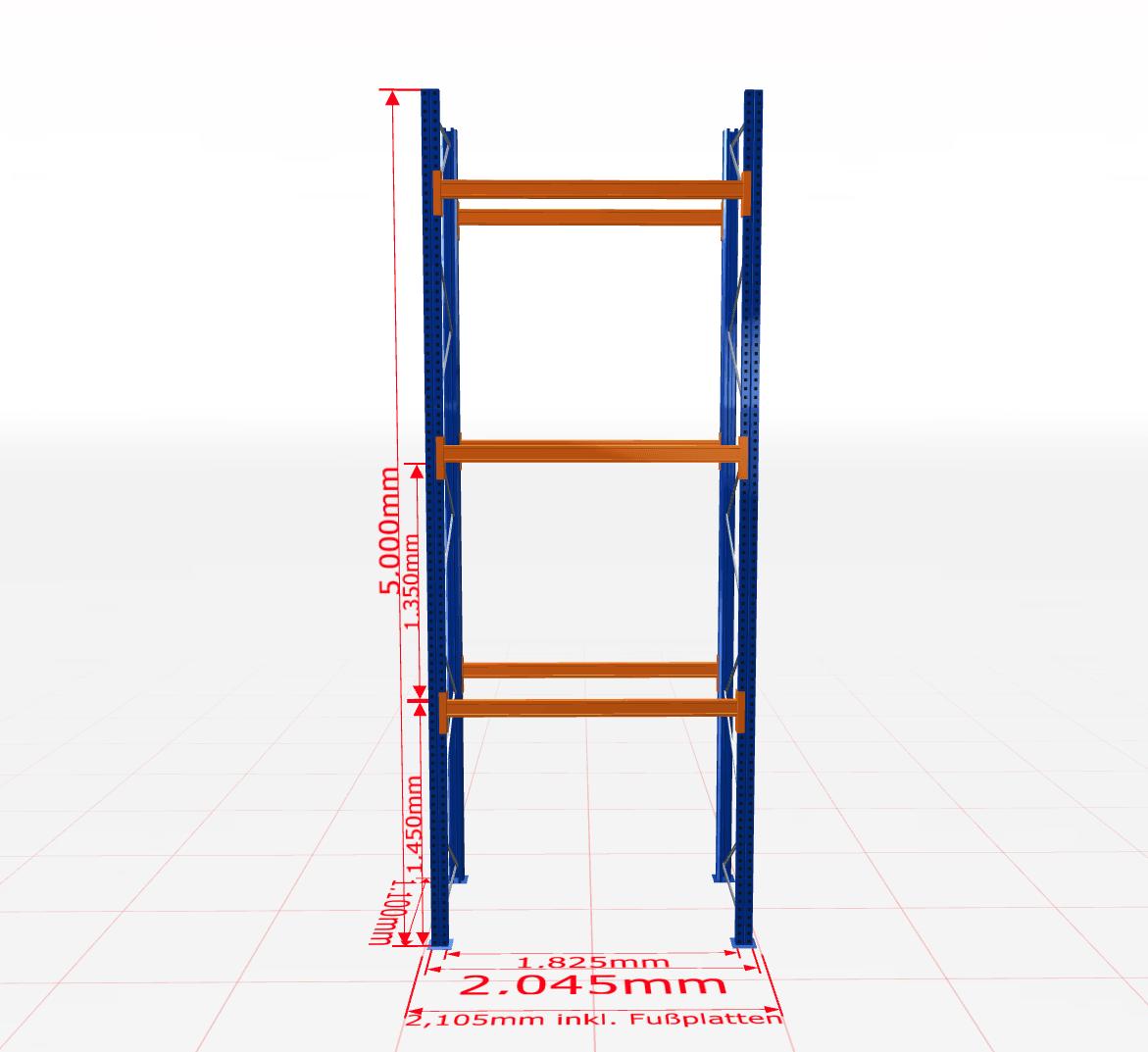 Palešu plaukts Schulte pamatsekcija dziļums 1100 mm-Ergostock
