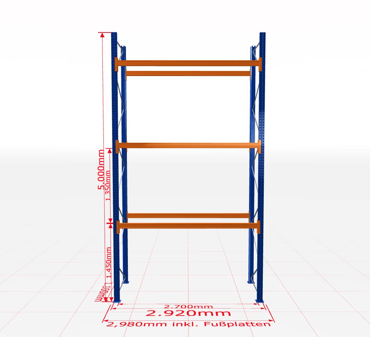 Palešu plaukts Schulte pamatsekcija dziļums 1100 mm-Ergostock