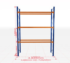 Palešu plaukts Schulte pamatsekcija dziļums 1100 mm-Ergostock