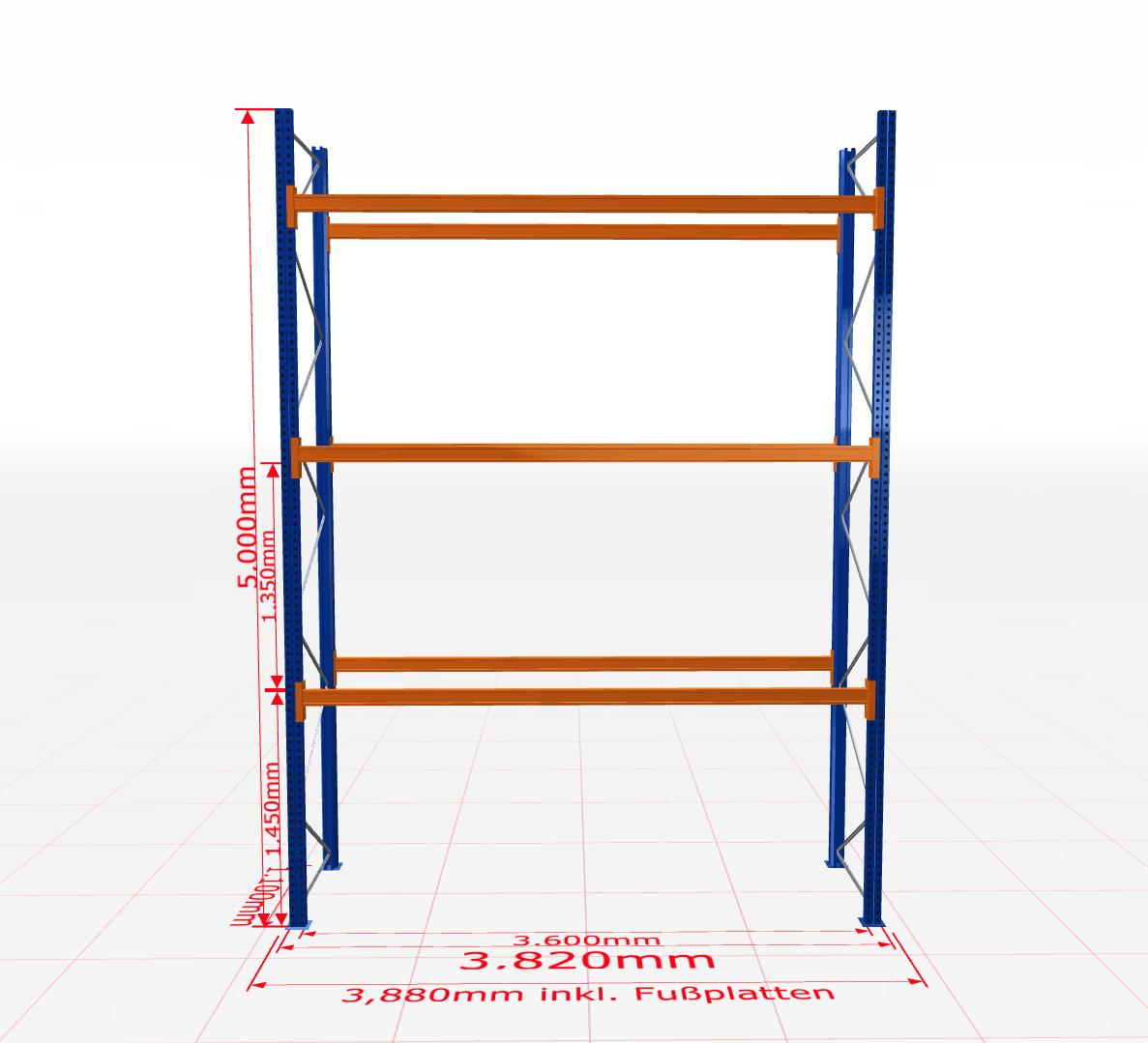 Palešu plaukts Schulte pamatsekcija dziļums 1100 mm-Ergostock