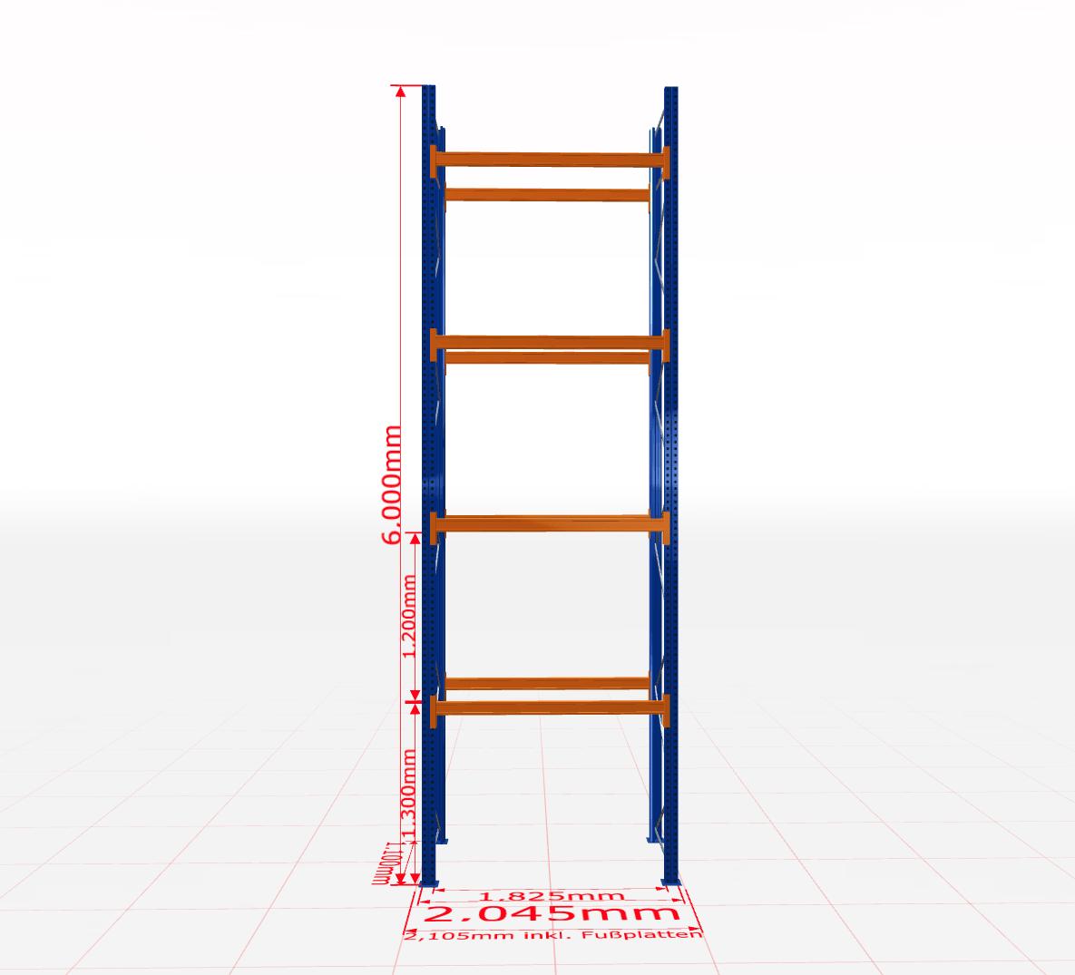 Palešu plaukts Schulte pamatsekcija dziļums 1100 mm-Ergostock