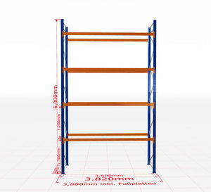 Palešu plaukts Schulte pamatsekcija dziļums 1100 mm-Ergostock