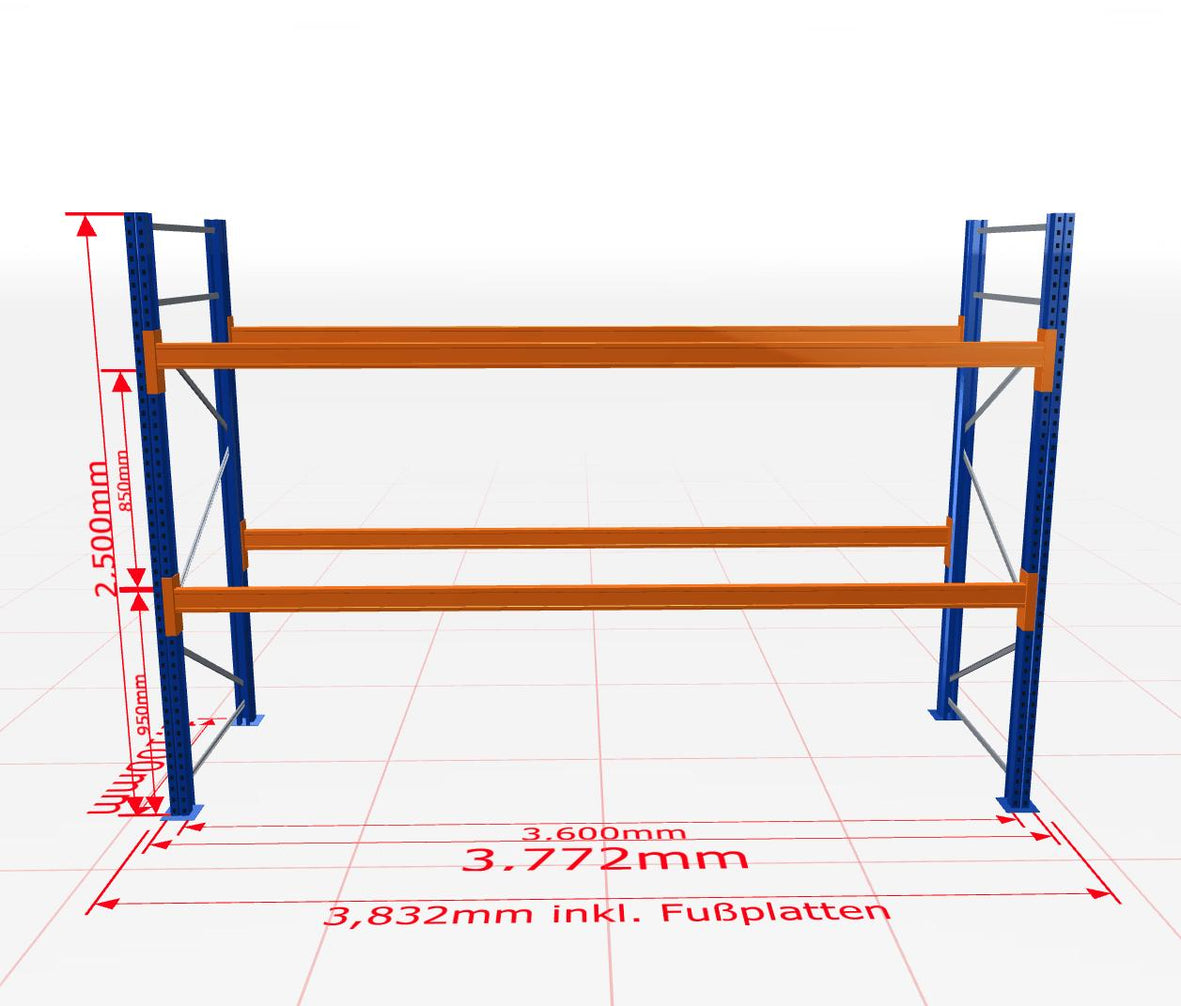 Palešu plaukts Schulte pamatsekcija dziļums 1100 mm - Ergostock.lv