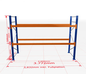 Palešu plaukts Schulte pamatsekcija dziļums 1100 mm - Ergostock.lv