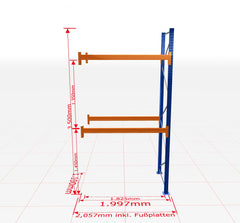 Palešu plaukts Schulte papildsekcija dziļums 1100 mm - Ergostock.lv