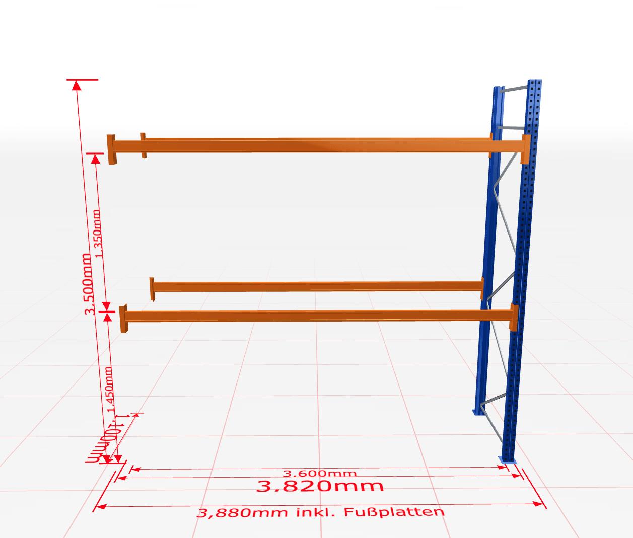 Palešu plaukts Schulte papildsekcija dziļums 1100 mm - Ergostock.lv
