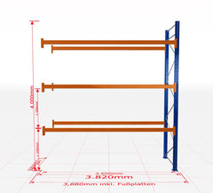 Palešu plaukts Schulte papildsekcija dziļums 1100 mm-Ergostock