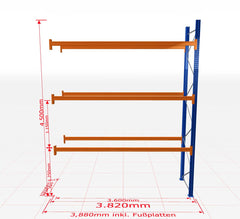 Palešu plaukts Schulte papildsekcija dziļums 1100 mm-Ergostock