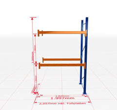Palešu plaukts Schulte papildsekcija dziļums 1100 mm - Ergostock.lv