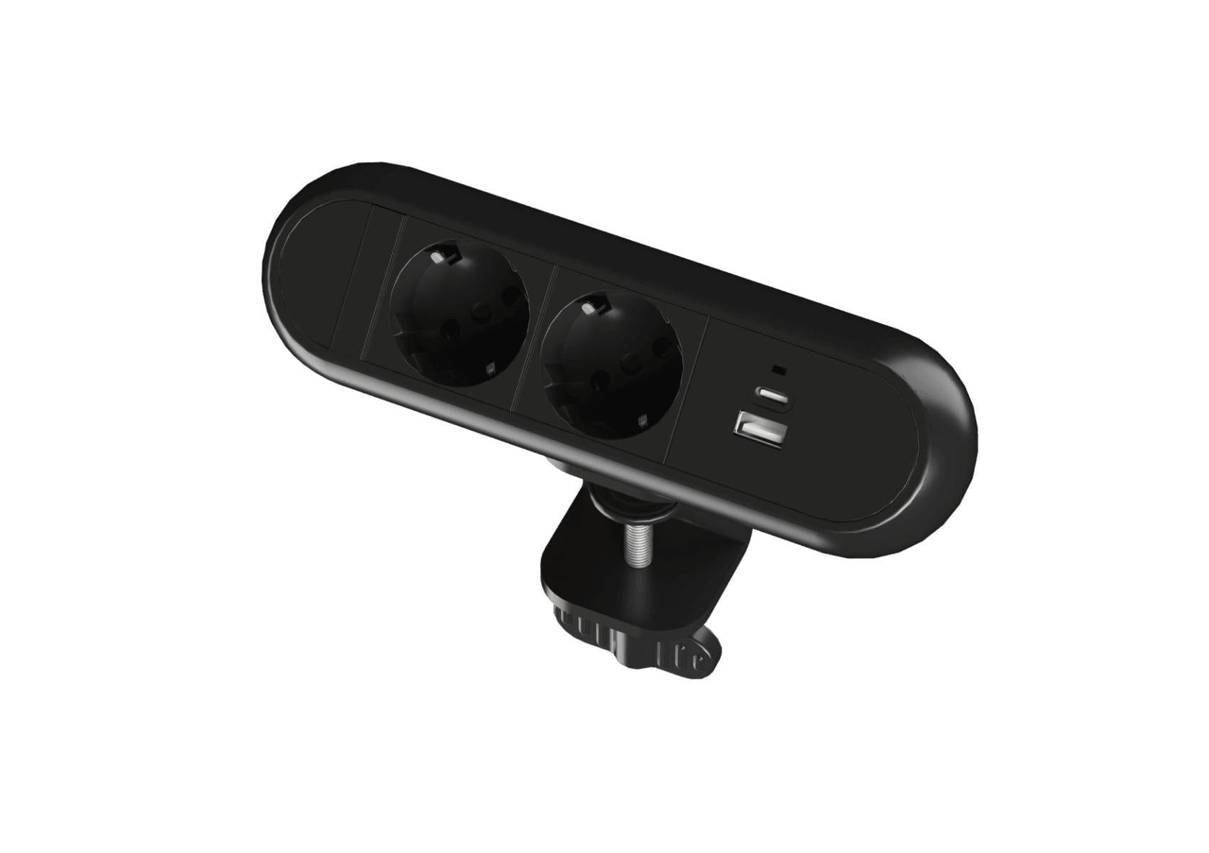 Pie galda stiprināma kontaktligzda Clamp - Ergostock.lv