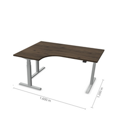 Elektriski augstumā regulējams galds Prestige Line L forma 160 cm x 120 cm