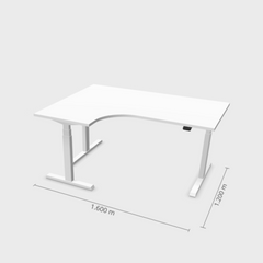 Elektriski augstumā regulējams galds Prestige Line L forma 160 cm x 120 cm