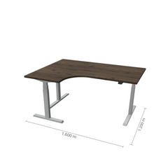 Elektriski augstumā regulējams galds Prestige Line L forma 160 cm x 120 cm