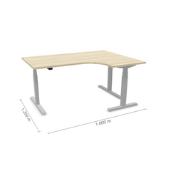 Elektriski augstumā regulējams galds Prestige Line L forma 160 cm x 120 cm