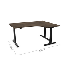 Elektriski augstumā regulējams galds Prestige Line L forma 160 cm x 120 cm