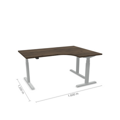Elektriski augstumā regulējams galds Prestige Line L forma 160 cm x 120 cm