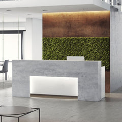 Recepcijas galds BLOCK, 260 cm, konfigurējams - Ergostock.lv